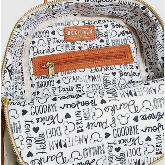 Box Lunch backpack, Mickey and Minnie Mouse Epcot Countries Outfits - Picture 7 of 7